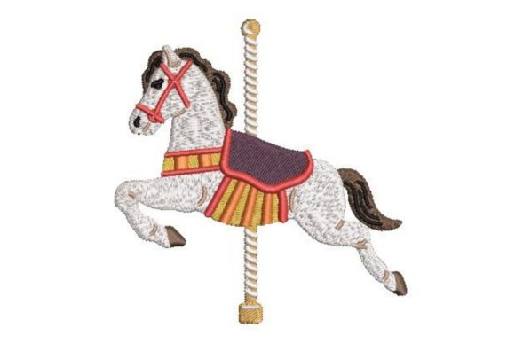 Carousel Horse: A Sweet Embroidery Design for Baby Gifts