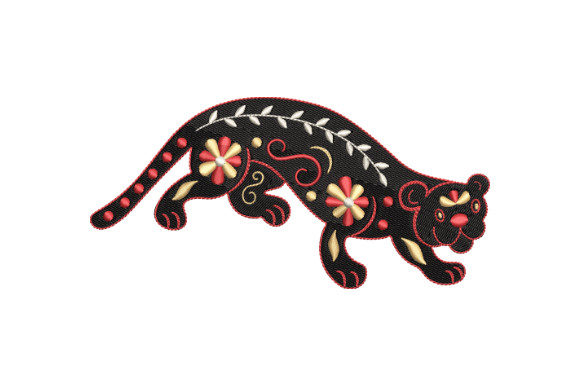 Flower Panther: A Smart Design for Modern Embroidery Projects
