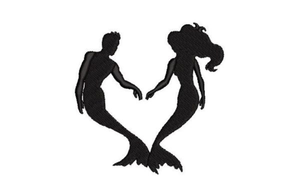 Silhouettes of a Mermaid and a Merman Review
