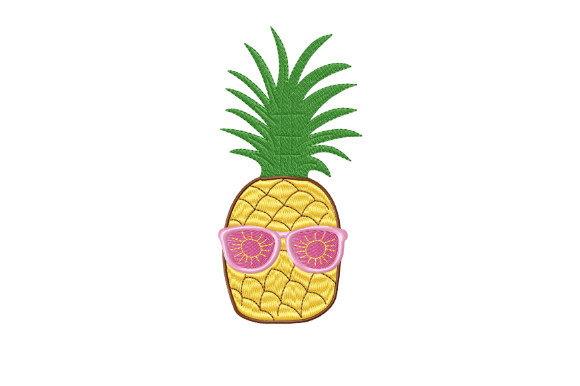 Sunny Pineapple in Pink Glasses: A Summer Embroidery Review